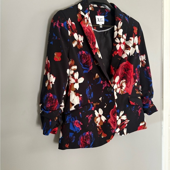 Jules & Leopold Black, Blue, White Red Floral Blazer size Small - Picture 2 of 11
